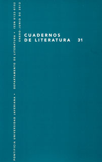 Portada: Cuadernos de Literatura No. 31