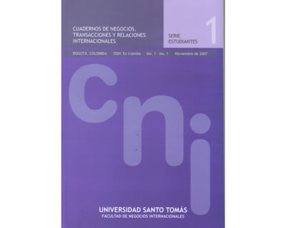 Portada: Cuadernos de negocios, transacciones y relaciones internacionales. No. 1. Serie Estudiantes