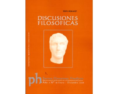 Portada: Discusiones Filosóficas. No. 10