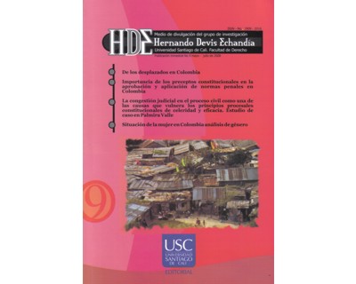 Portada: Revista Hernando Devis Echandía No. 9