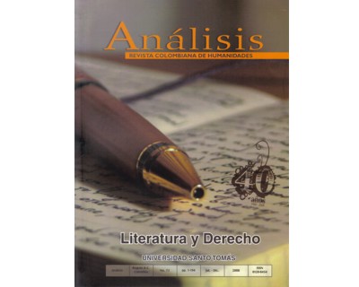 Portada: Análisis. Revista colombiana de humanidades No. 73. Literatura y derecho