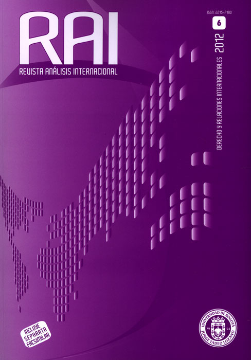Portada: RAI- Revista Análisis Internacional. No. 6