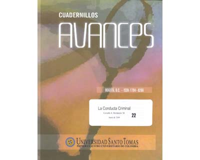 Portada: Avances No. 22. La conducta criminal