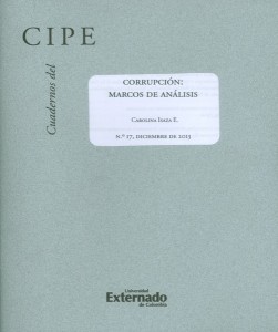 Portada: Cuadernos del CIPE No. 17. Corrupción: marcos de análisis