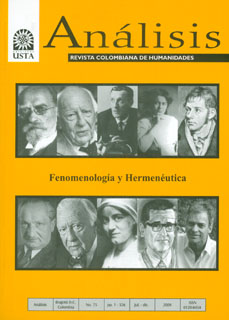 Portada: Análisis. Revista colombiana de humanidades No. 75. Fenomenología y Hermenéutica