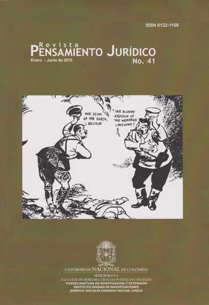 Portada: Revista pensamiento juridico N° 41