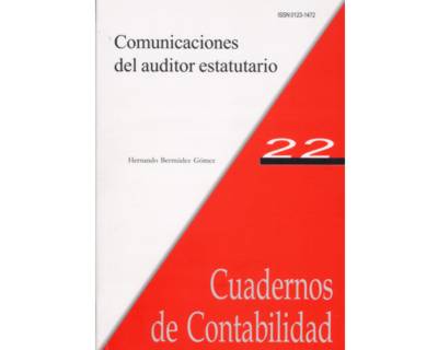Portada: Comunicaciones del auditor estatutario. Cuadernos de Contabilidad No. 22