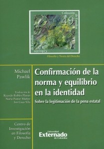 Portada: Confirmación de la norma y equilibrio en la identidad. Colección de Estudios Filosofía y Teoría del Derecho N°. 49