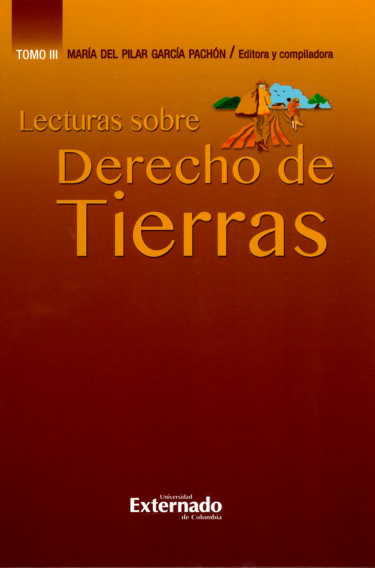 Portada: Lectura sobre Derecho de tierras. Tomo III