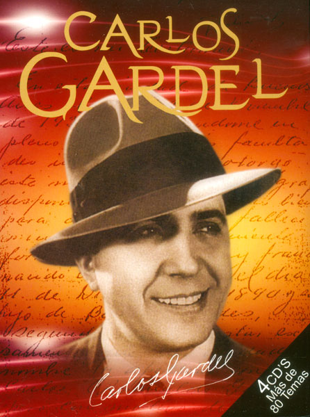 Portada: Carlos Gardel. 4 CD'S más de 80 temas
