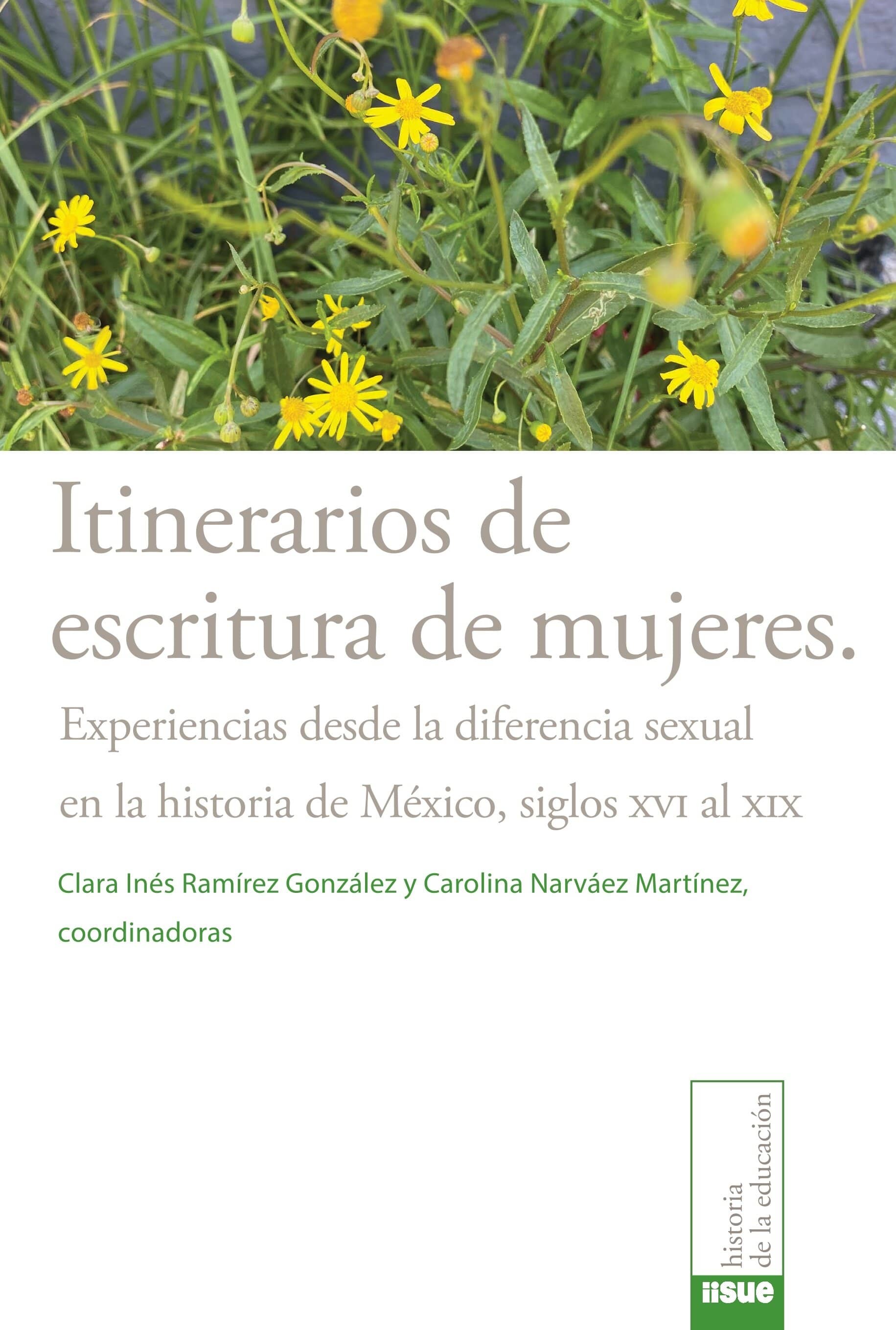 Portada: Itinerarios de escritura de mujeres. Experiencias desde la diferencia sexual en la historia de México, siglos XVI al XIX