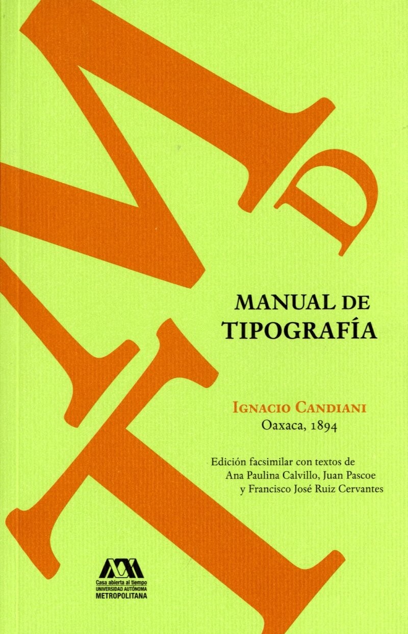 Portada: Manual de tipografía