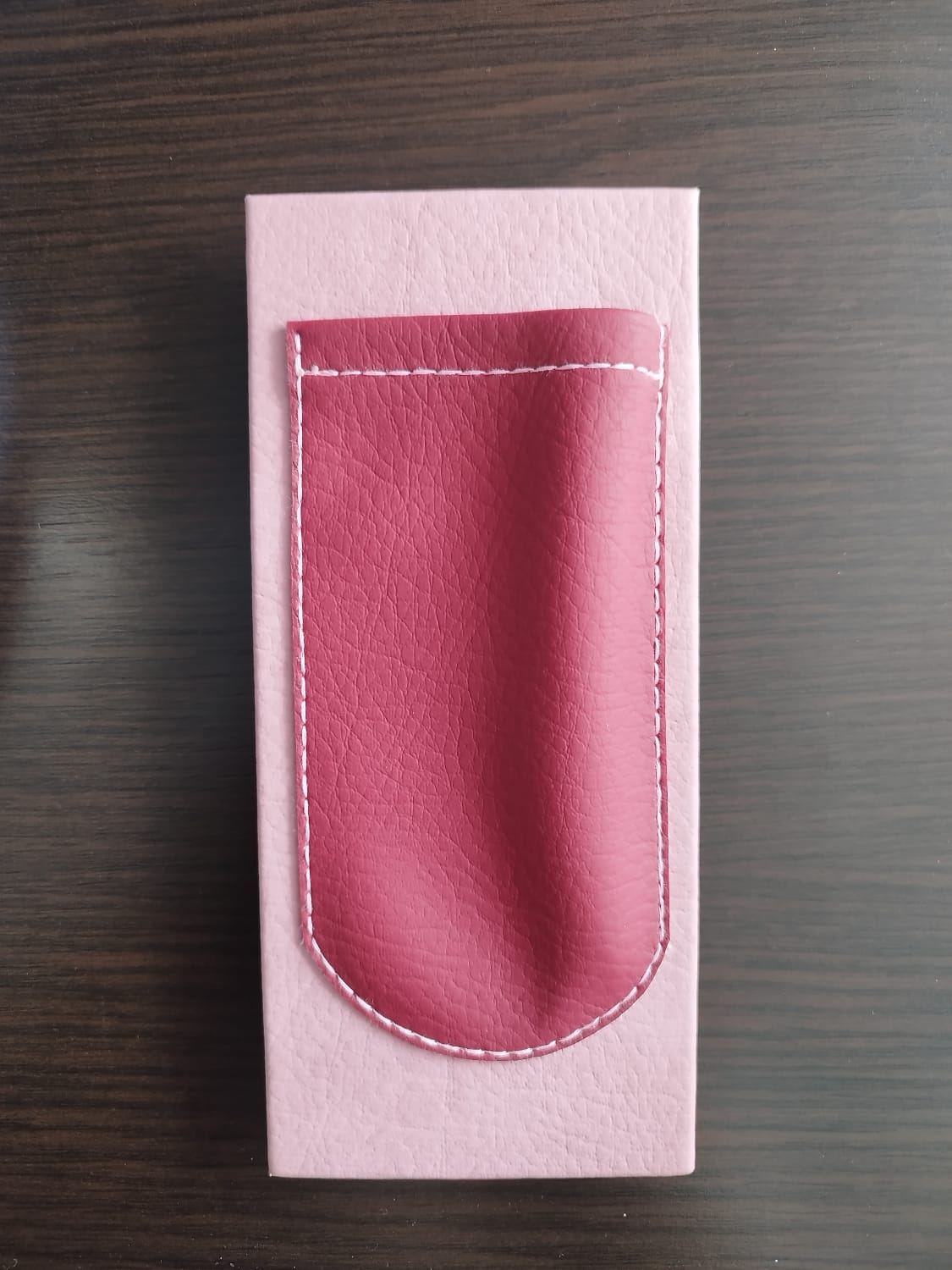 Portada: Separador de Página - Cuero - Rosado y Vinotinto un bolsillo