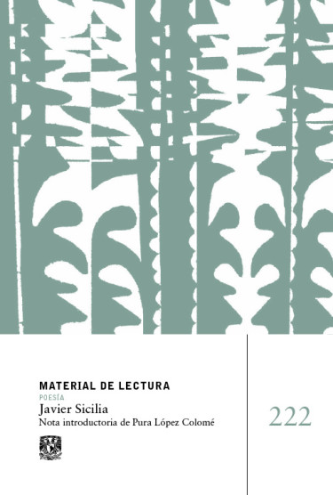 Portada: Javier Sicilia. Material de Lectura núm. 222. Poesía