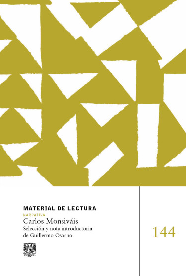 Portada: Carlos Monsiváis. Material de lectura, núm. 144. Narrativa. Nueva época