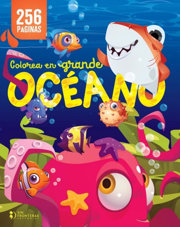 Portada: Colorea en grande Océano