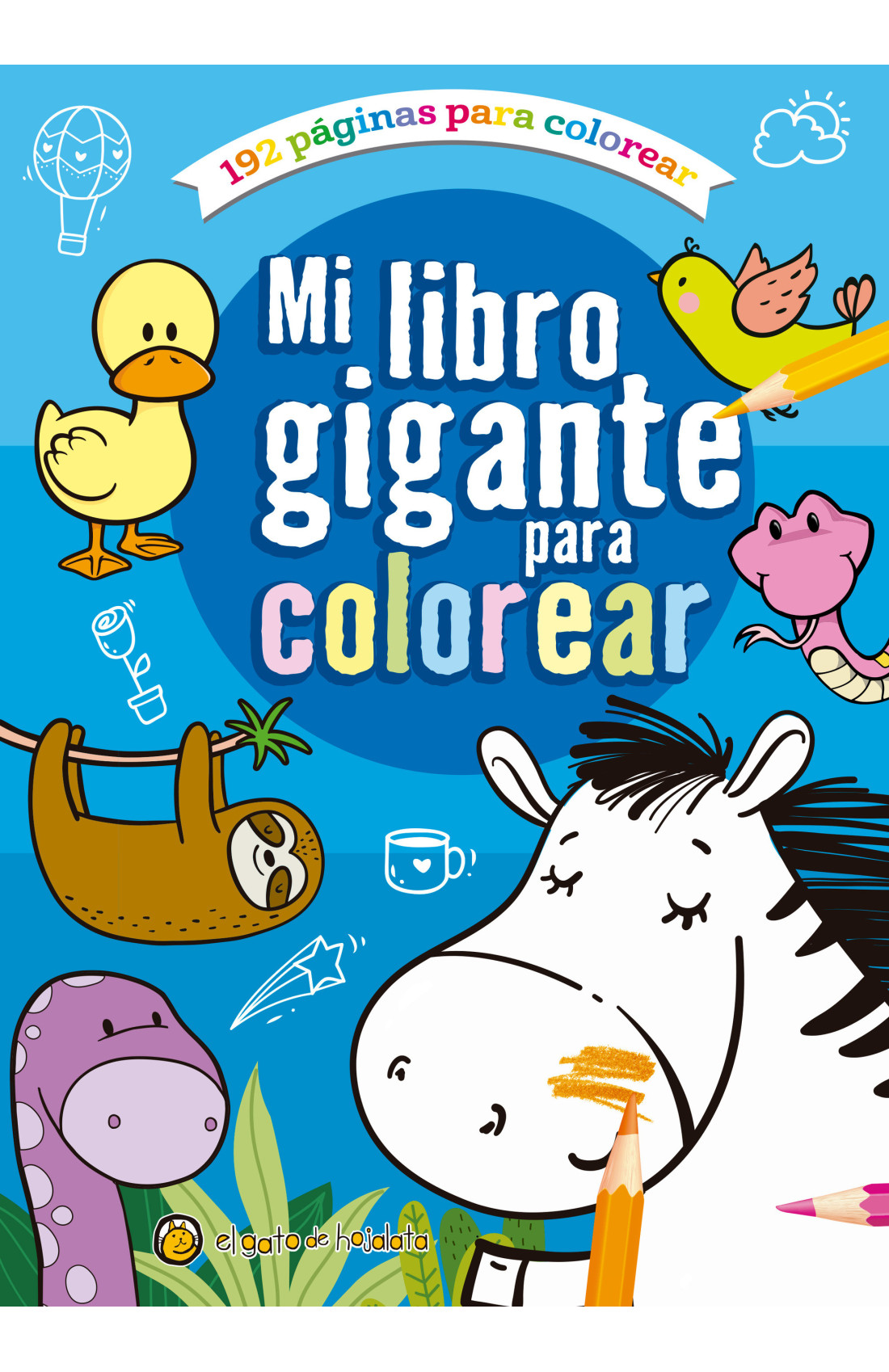 Portada: Mi libro gigante para colorear: Azul