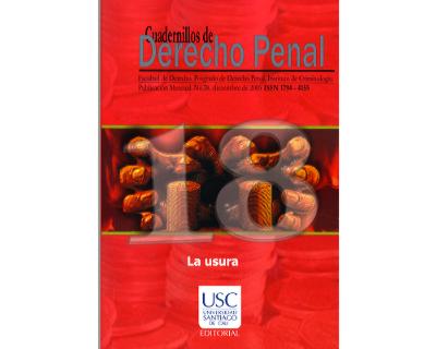 Portada: La usura. Cuadernillos de Derecho Penal No. 18