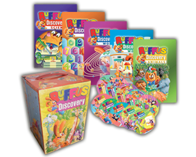 Portada de Ruffus Discovery. Temática bilingüe. V Tomos. Incluye CD´s y DVD´s