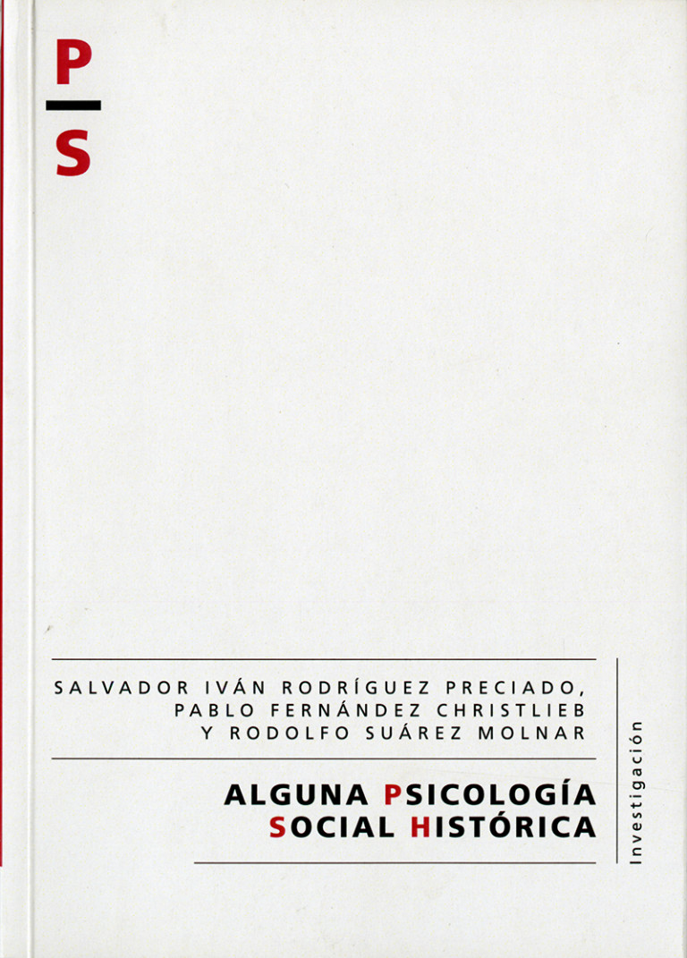 Portada: Alguna psicología social histórica