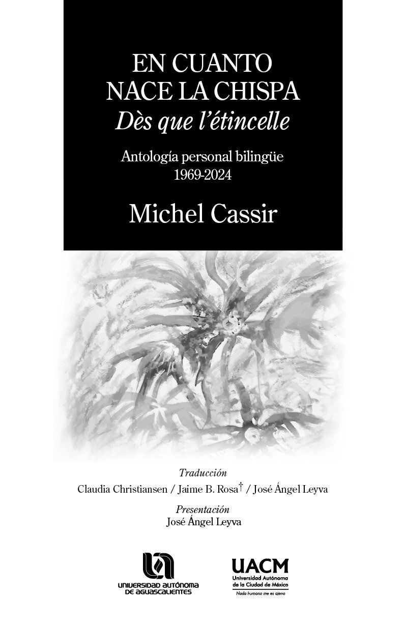 Portada: En cuanto nace la chispa Dès que l'étincelle. Antología personal bilingüe 1969-2024