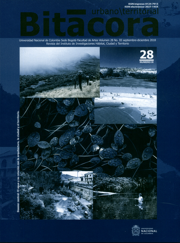 Portada: Revista bitácora. Urbano\ territorial. Vol.28. N°.3
