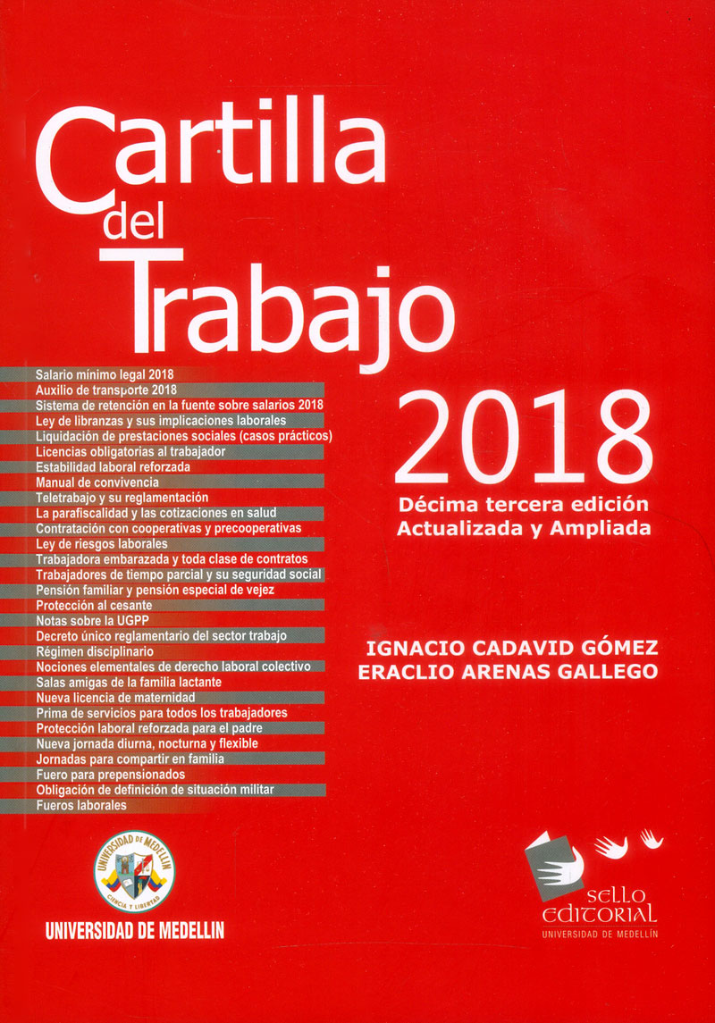 Cartilla del trabajo 2018 (Décima Tercera Edición Actualizada y Ampliada)