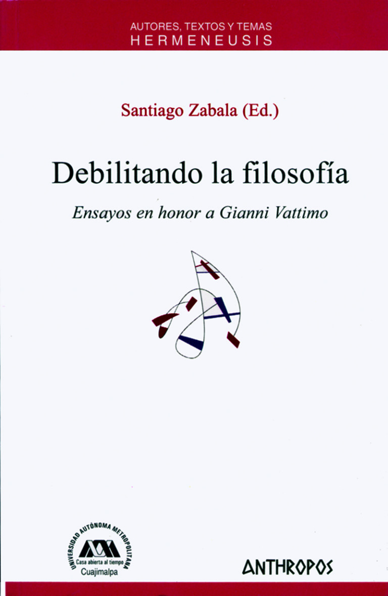 Portada: Debilitando la filosofía