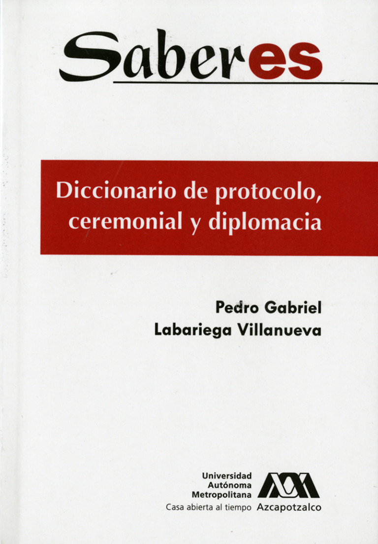 Portada: Diccionario de protocolo, ceremonial y diplomacia