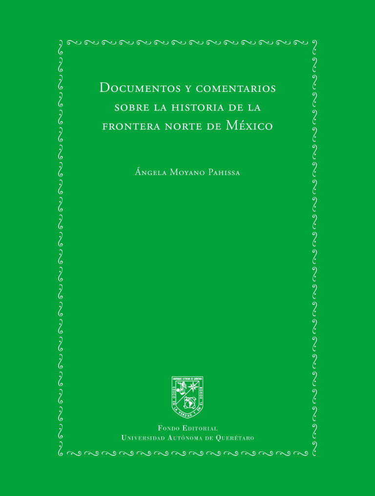 Portada: Documentos y comentarios sobre la historia de la frontera norte de México