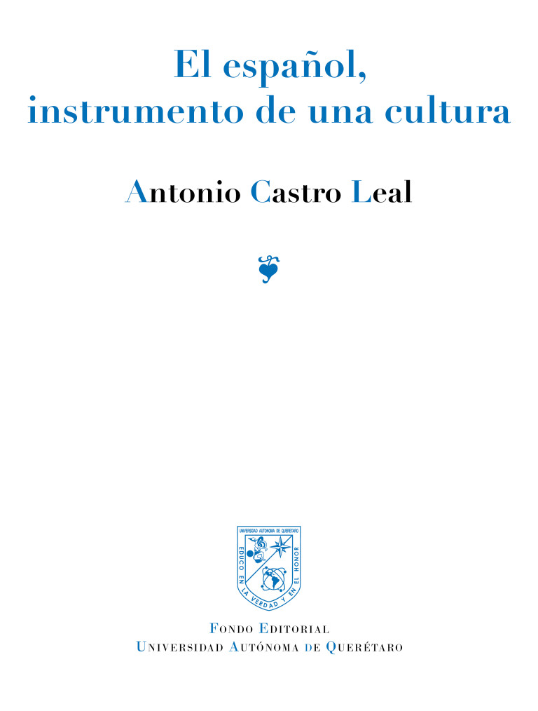 Portada: El español, instrumento de una cultura