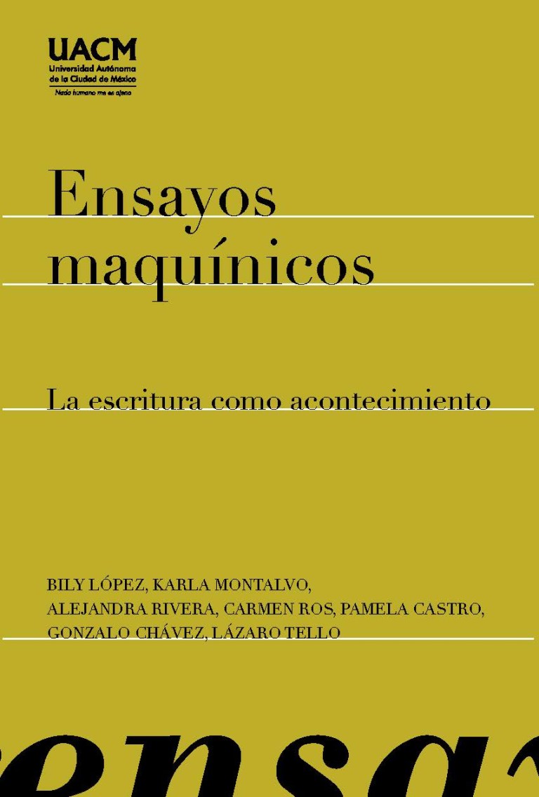 Portada: Ensayos maquínicos