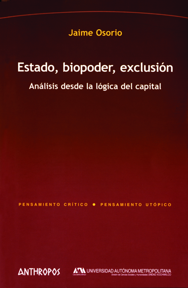 Portada: Estado, biopoder, exclusión