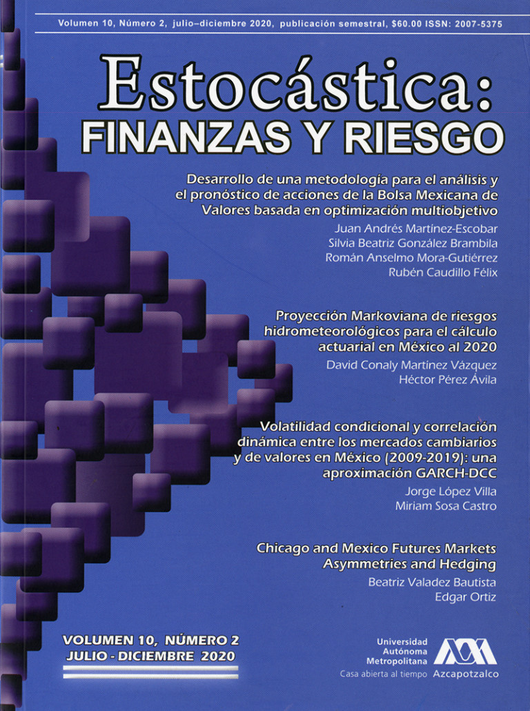 Portada: Estocástica: finanzas y riesgo 10-2