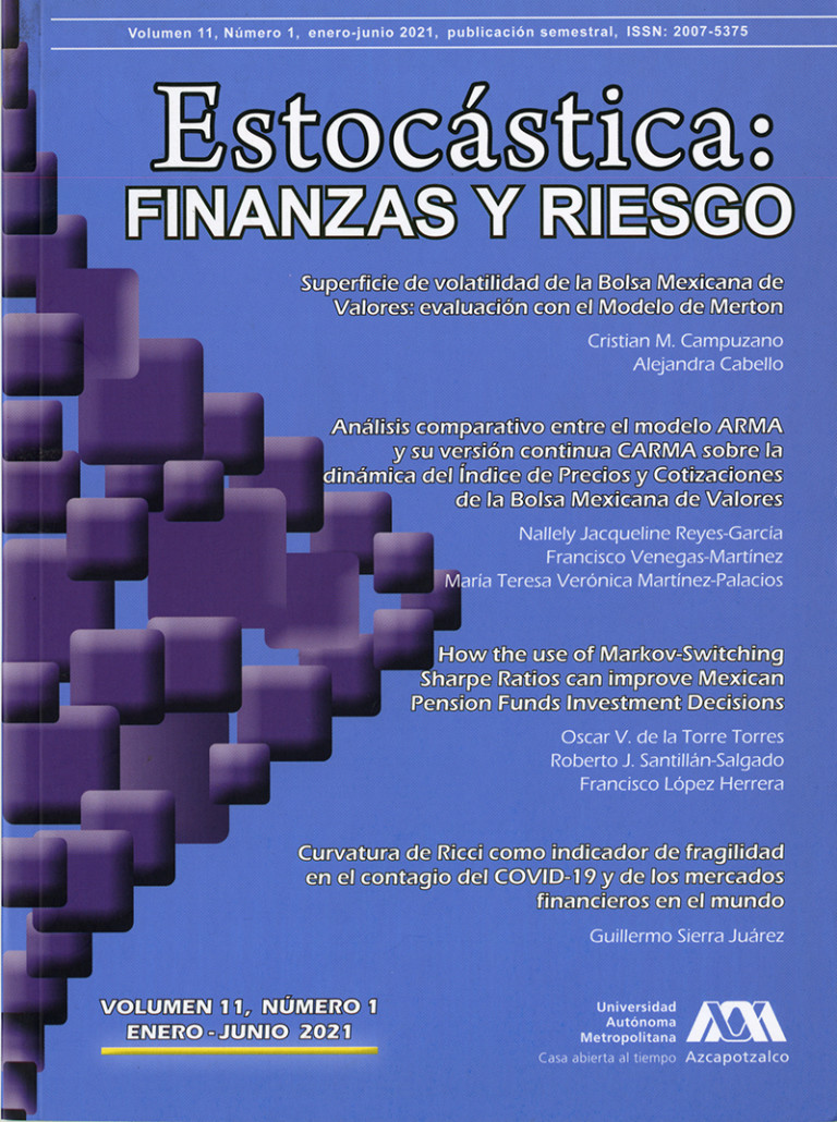 Portada: Estocástica: finanzas y riesgo 11-1