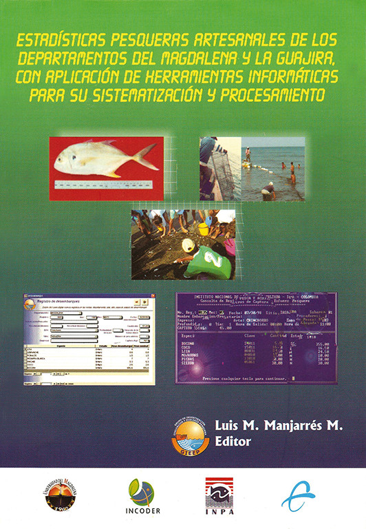 Portada: Estadísticas pesqueras artesanales de los departamentos del Magdalena y la Guajira, con aplicación de herramientas informáticas para su sistematización y procesamiento