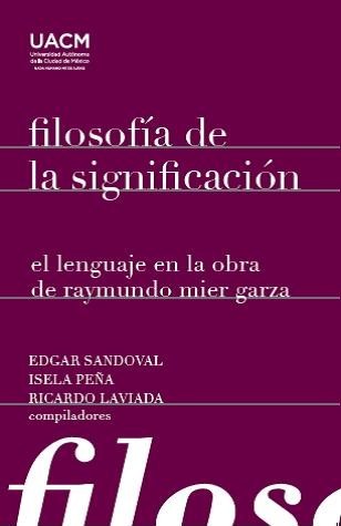Portada: Filosofía de la significación