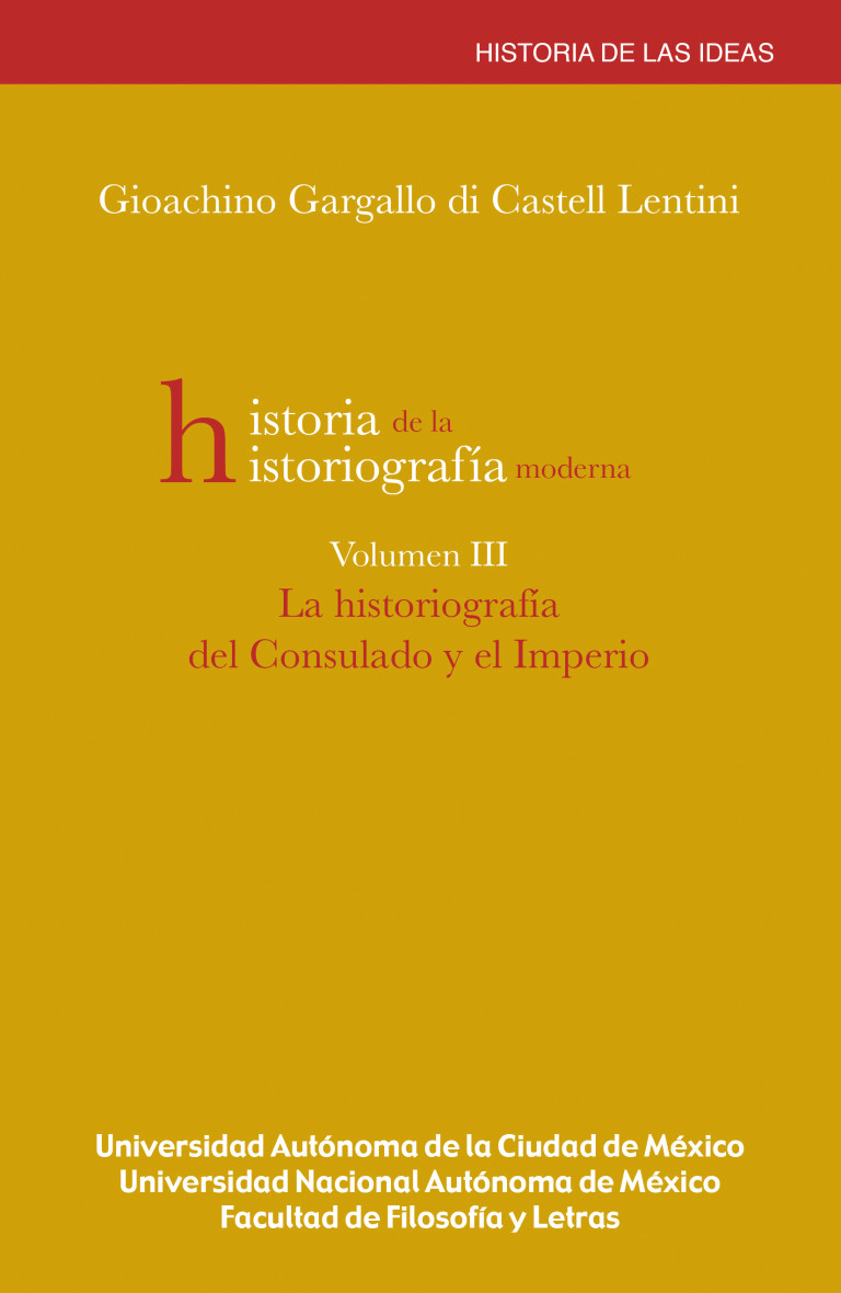 Portada: Historia de la historiografía moderna (Volumen III)