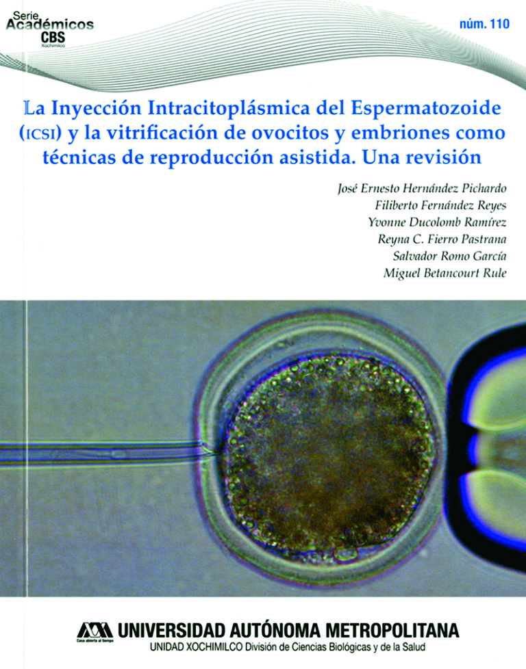 Portada: Inyección intracitoplásmica del espermatozoide (ICSI) y la vitrificación de ovocitos y embriones como técnicas de reproducción asistida, La