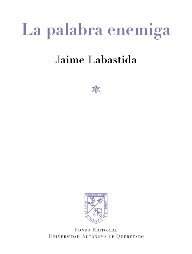 Portada: La palabra enemiga
