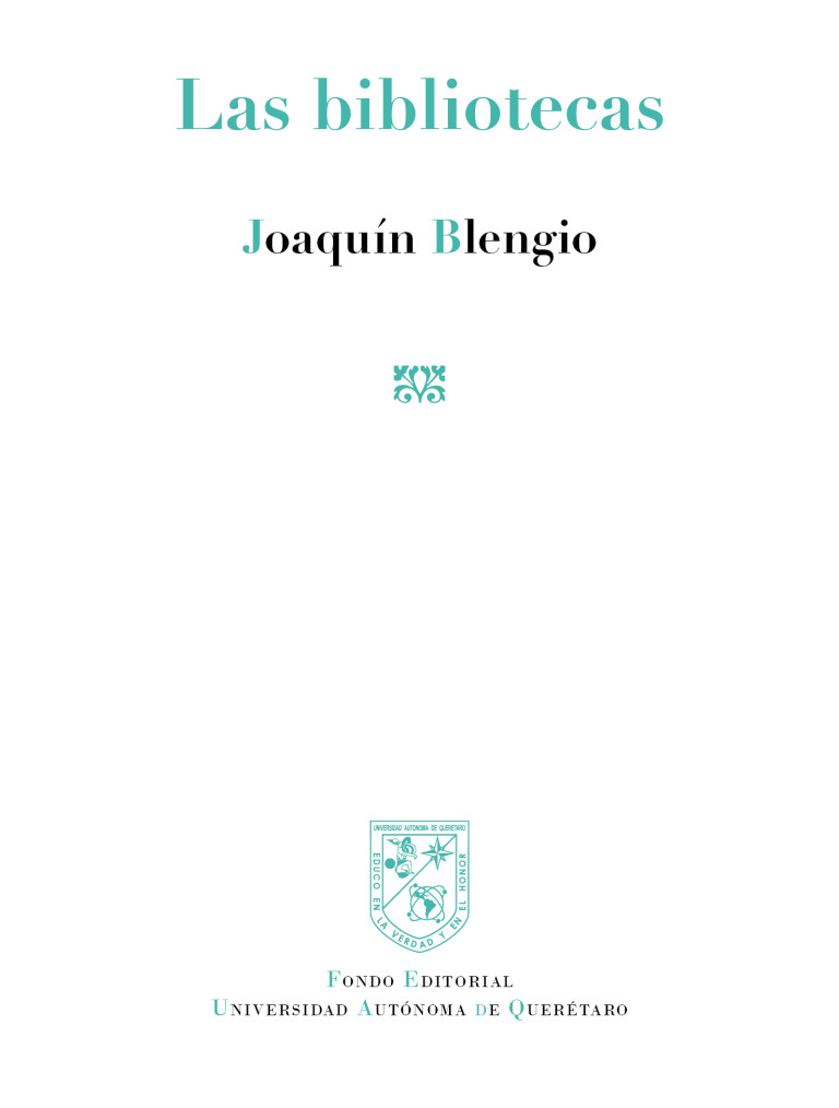 Portada: Las bibliotecas