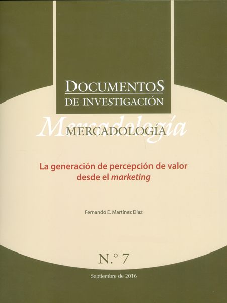Portada: Documentos de investigación No.7. Mercadología: la generación de percepción de valor desde el marketing