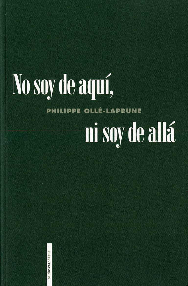 Portada: No soy de aquí, ni soy de allá