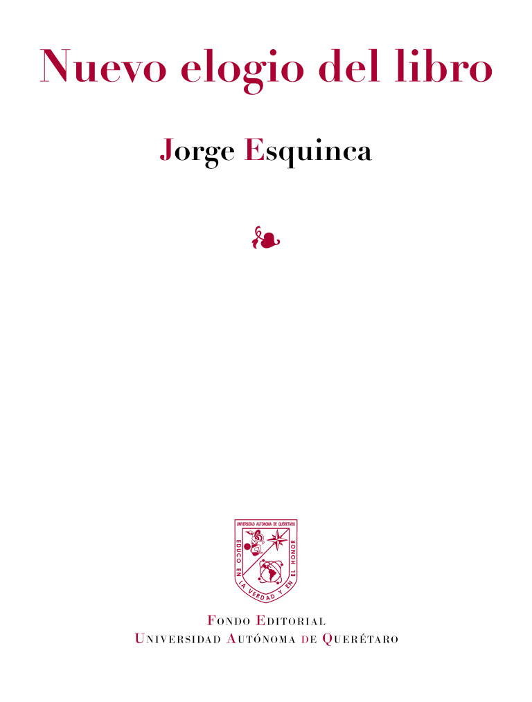 Portada: Nuevo elogio del libro