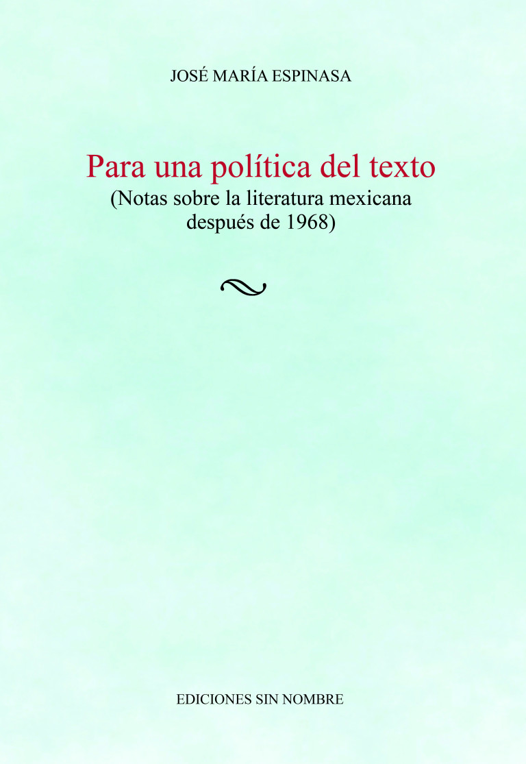 Portada: Para una política del texto
