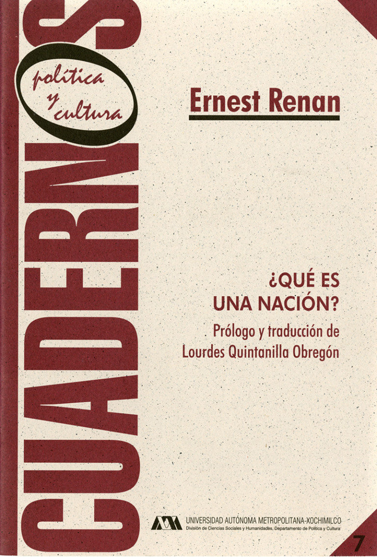 Portada: ¿Qué es una nación?