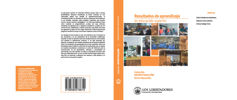 Portada: Resultados de aprendizaje en educación superior