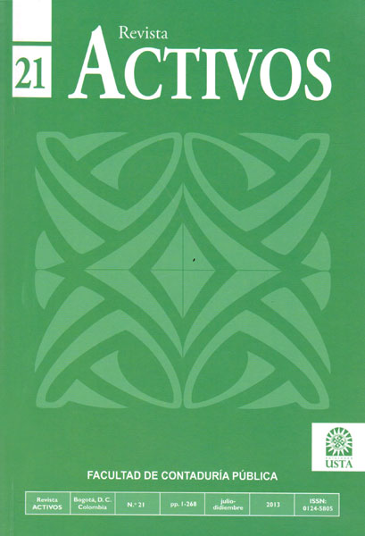 Portada: Revista activos No. 21