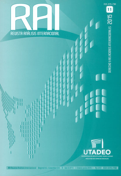 Portada: RAI- Revista Análisis Internacional. No. 11
