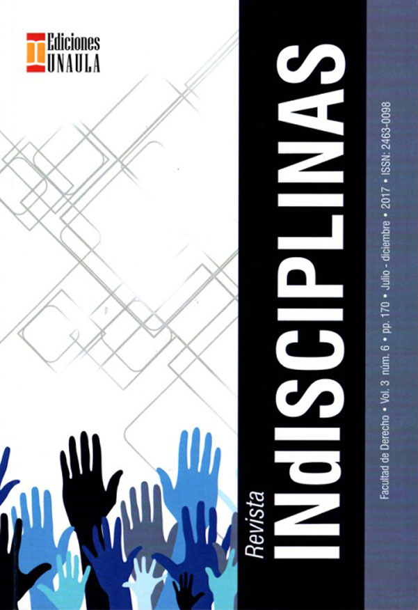 Portada: Revista Indisciplinas Vol. 3 Núm. 6 Julio - Diciembre 2017